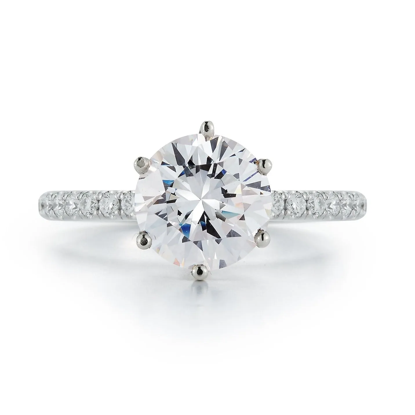 Signature "Avery" Pave 6 Prong Diamond Engagement Ring