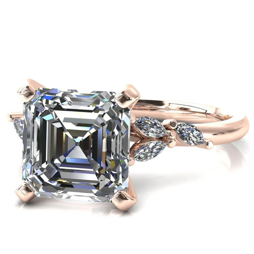 Sigrid Asscher Moissanite 4 Prong Marquise Diamond Side Ring