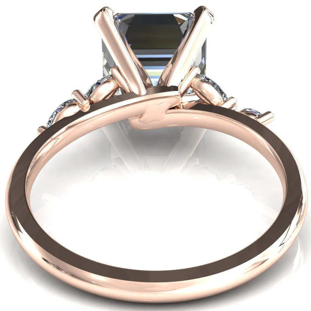 Sigrid Asscher Moissanite 4 Prong Marquise Diamond Side Ring