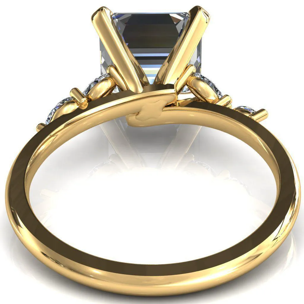 Sigrid Asscher Moissanite 4 Prong Marquise Diamond Side Ring