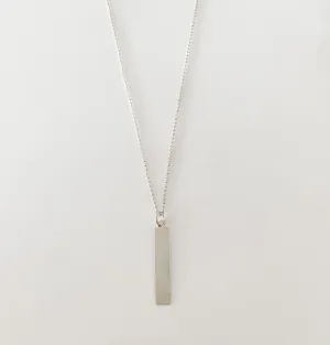 SILVER BAR NECKLACE