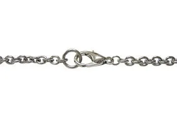 Silver Toned Double Metal Cut Out Cross Pendant Necklace