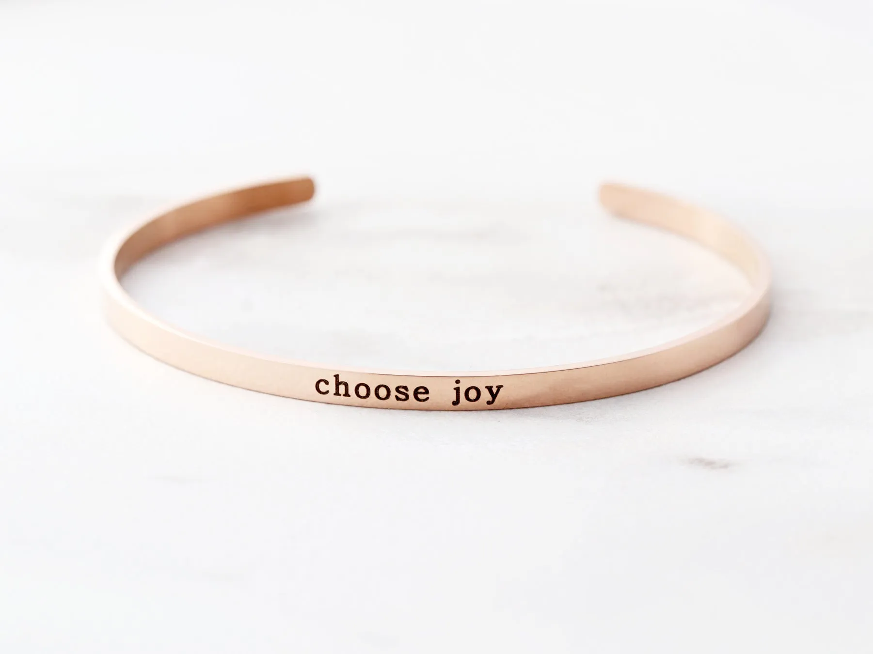 Skinny Engraved Bracelet | 1/8" Cuff