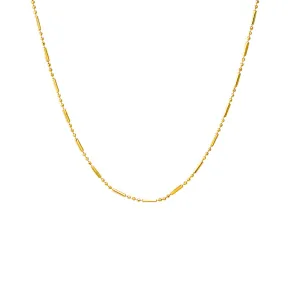 Solid Bar X Ball Chain Necklace