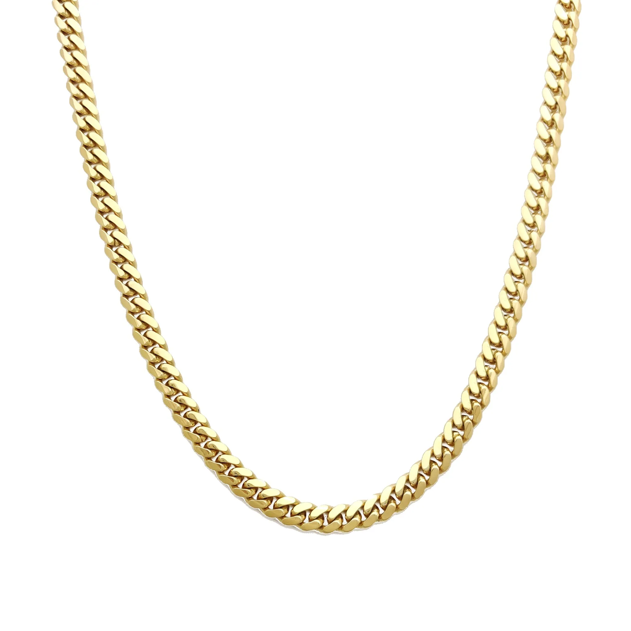 Solid Miami-Cuban Link Chain (14K Yellow Gold)