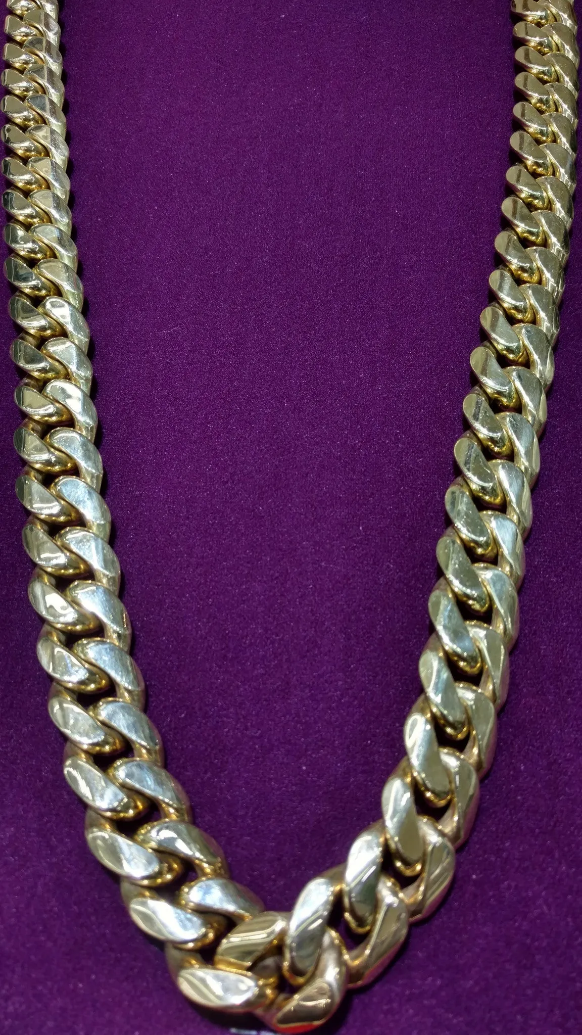 Solid Miami-Cuban Link Chain (14K Yellow Gold)