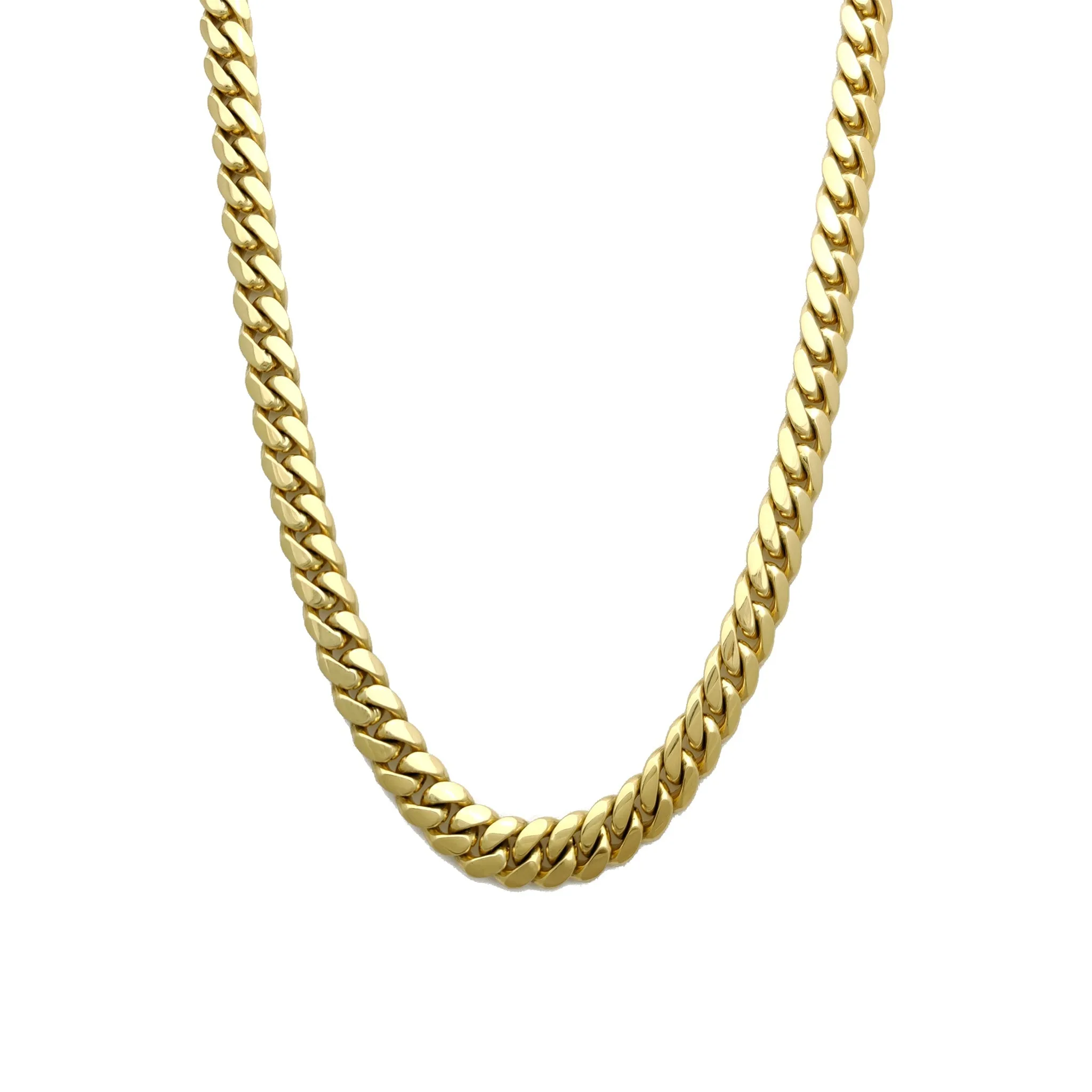 Solid Miami-Cuban Link Chain (14K Yellow Gold)