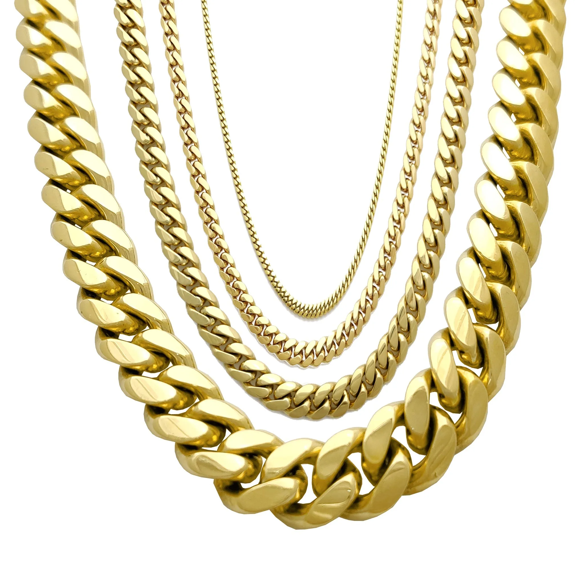 Solid Miami-Cuban Link Chain (14K Yellow Gold)