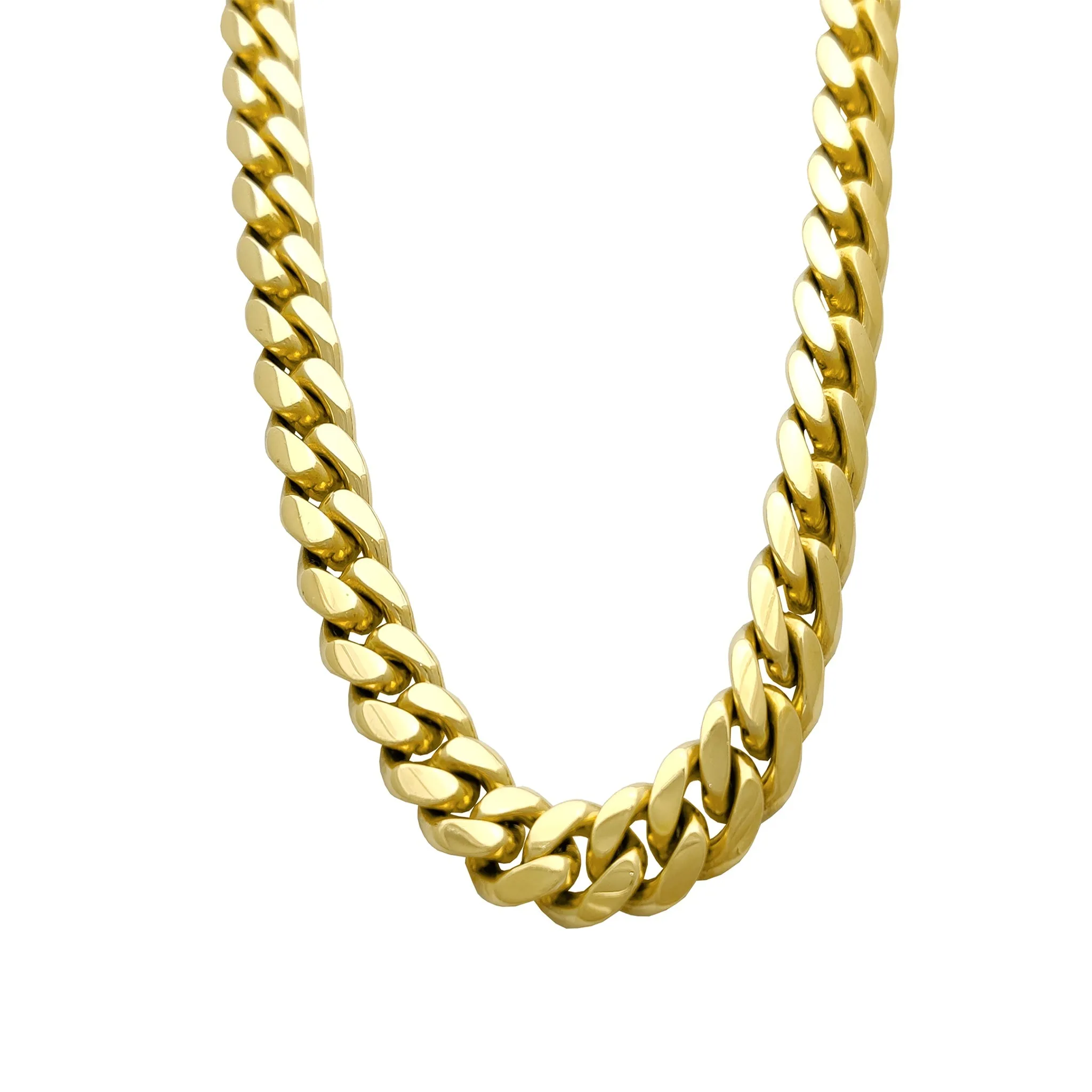 Solid Miami-Cuban Link Chain (14K Yellow Gold)