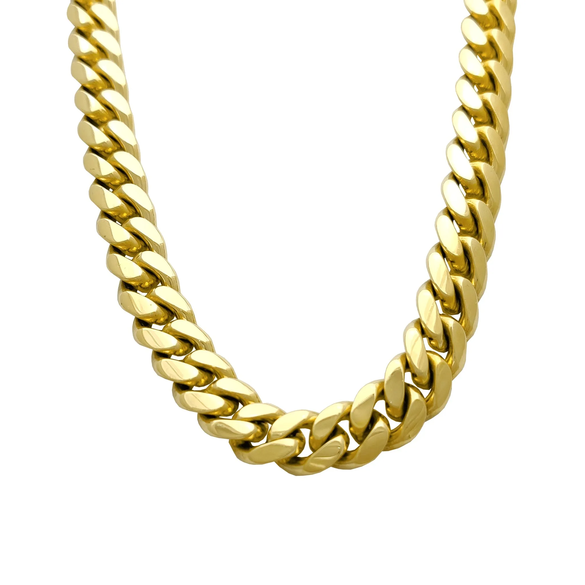 Solid Miami-Cuban Link Chain (14K Yellow Gold)