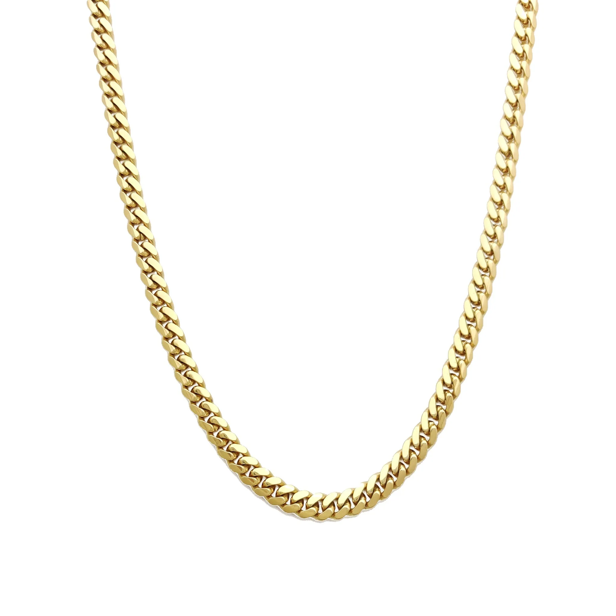 Solid Miami-Cuban Link Chain (14K Yellow Gold)