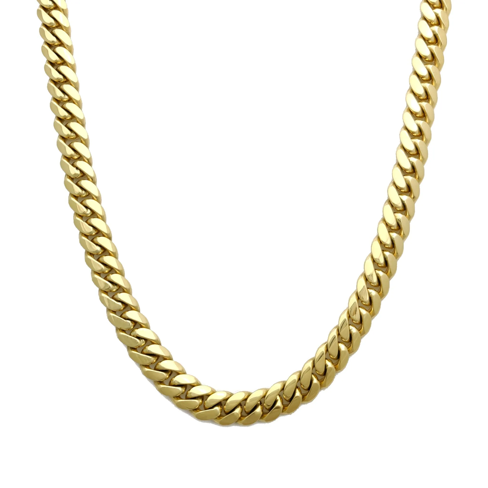 Solid Miami-Cuban Link Chain (14K Yellow Gold)