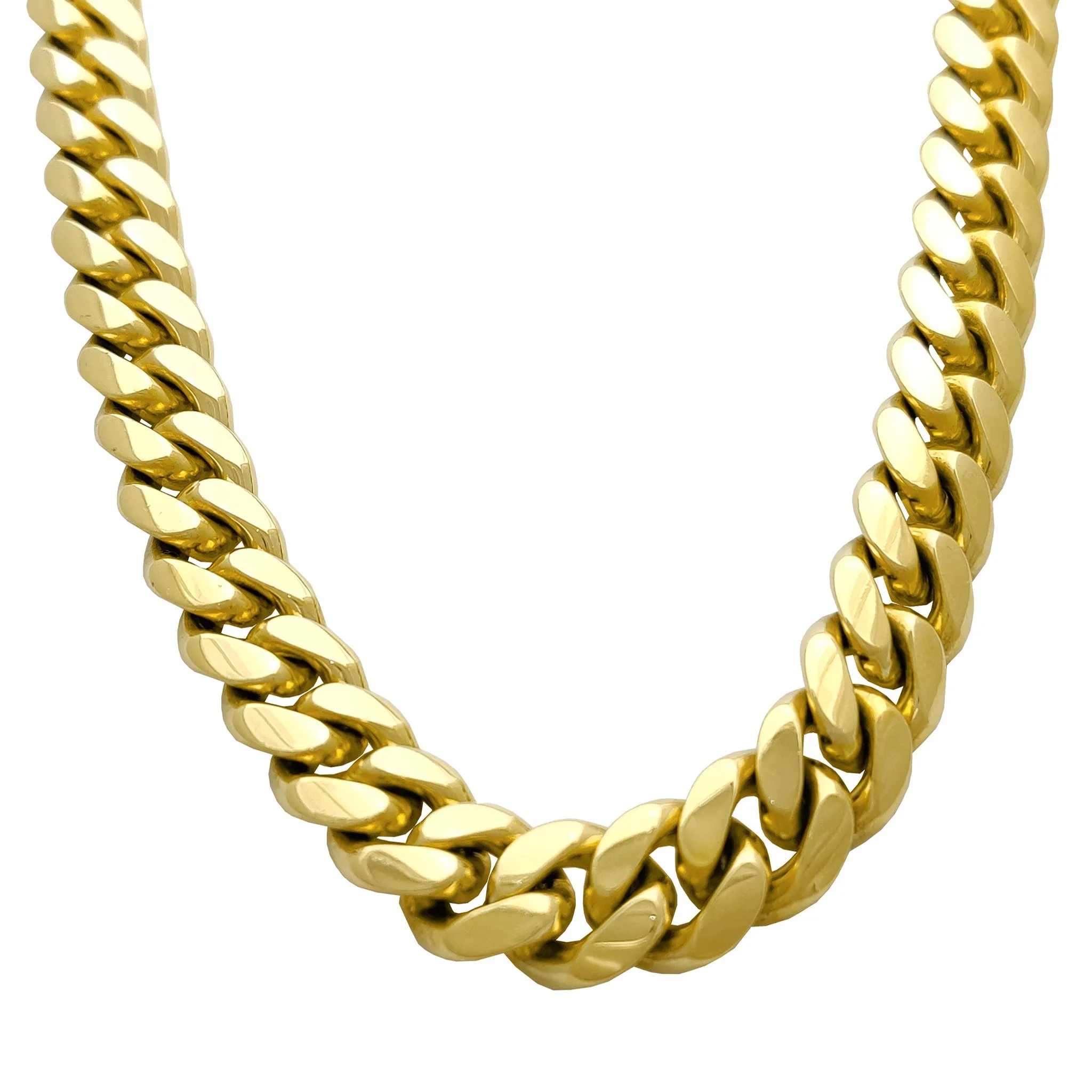 Solid Miami-Cuban Link Chain (14K Yellow Gold)