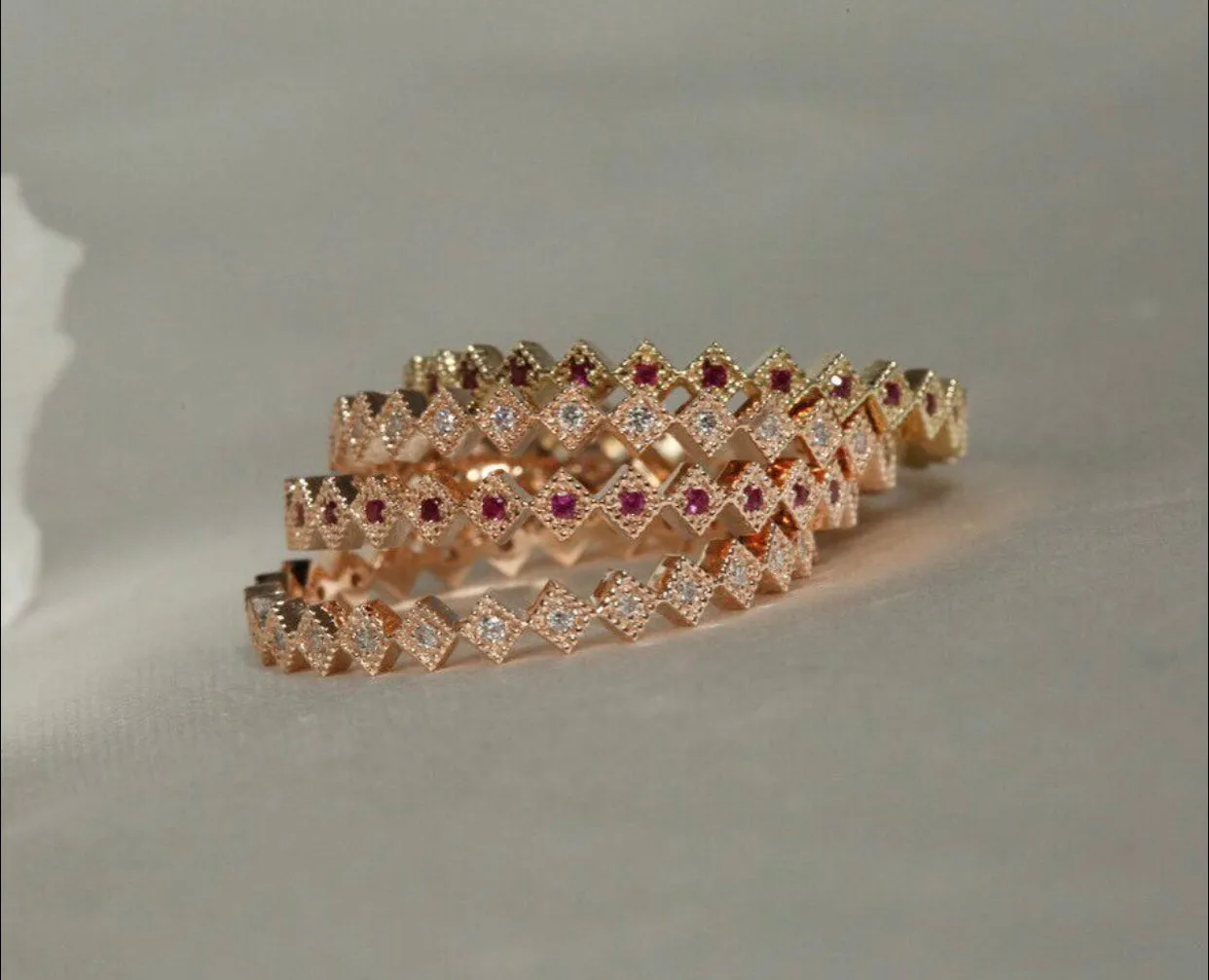 Square Diamond Eternity Band Ring
