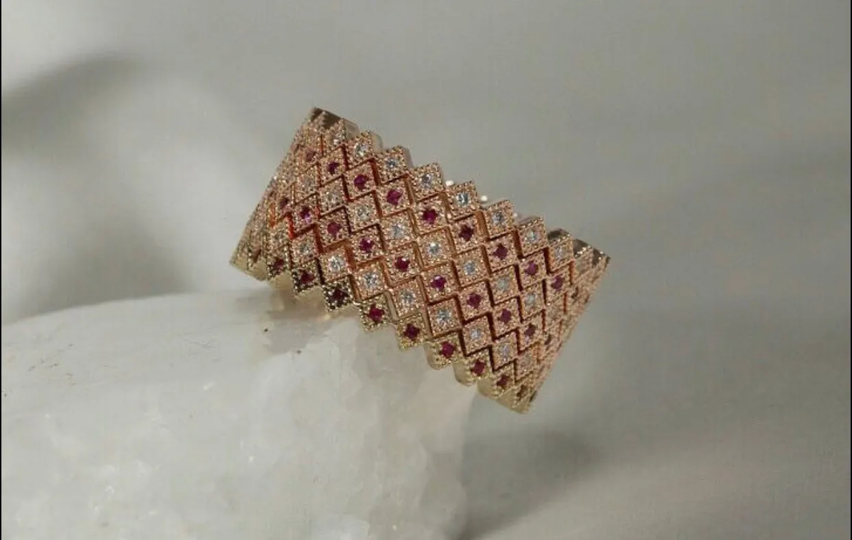 Square Diamond Eternity Band Ring