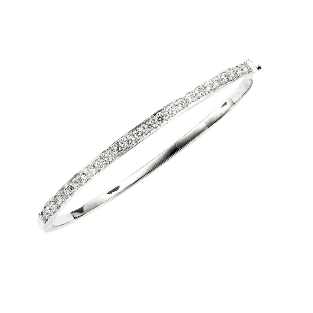 Stackable 2CTTW Diamond Bangle Bracelet