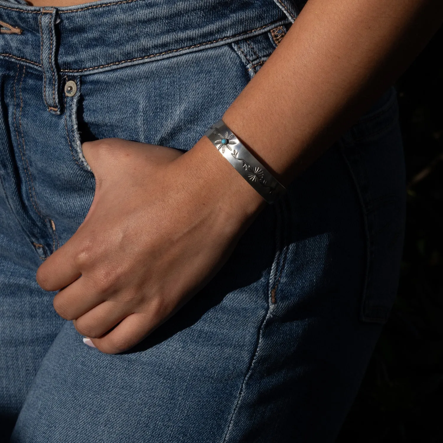 Stamp Dancer: Turquoise Garden Cuff Bracelet
