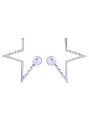 Star Pattern Combination Pearl Earrings