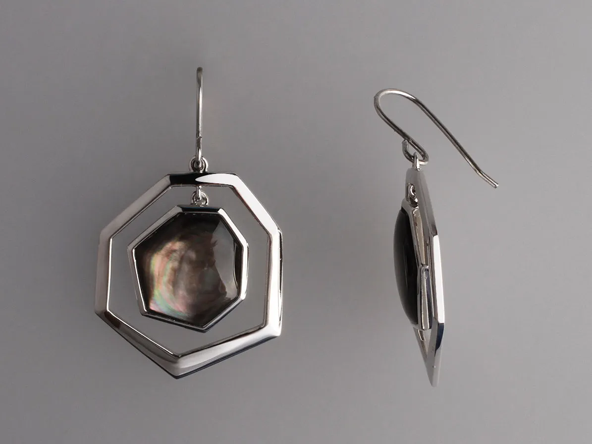 Sterling Silver Earrings with Mother of Pearl