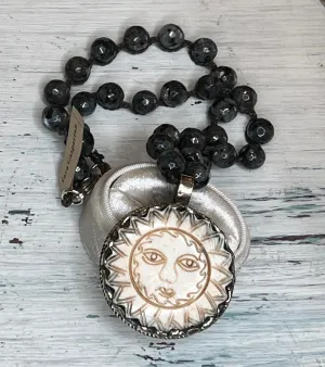 Sun Carved in Bone Necklace