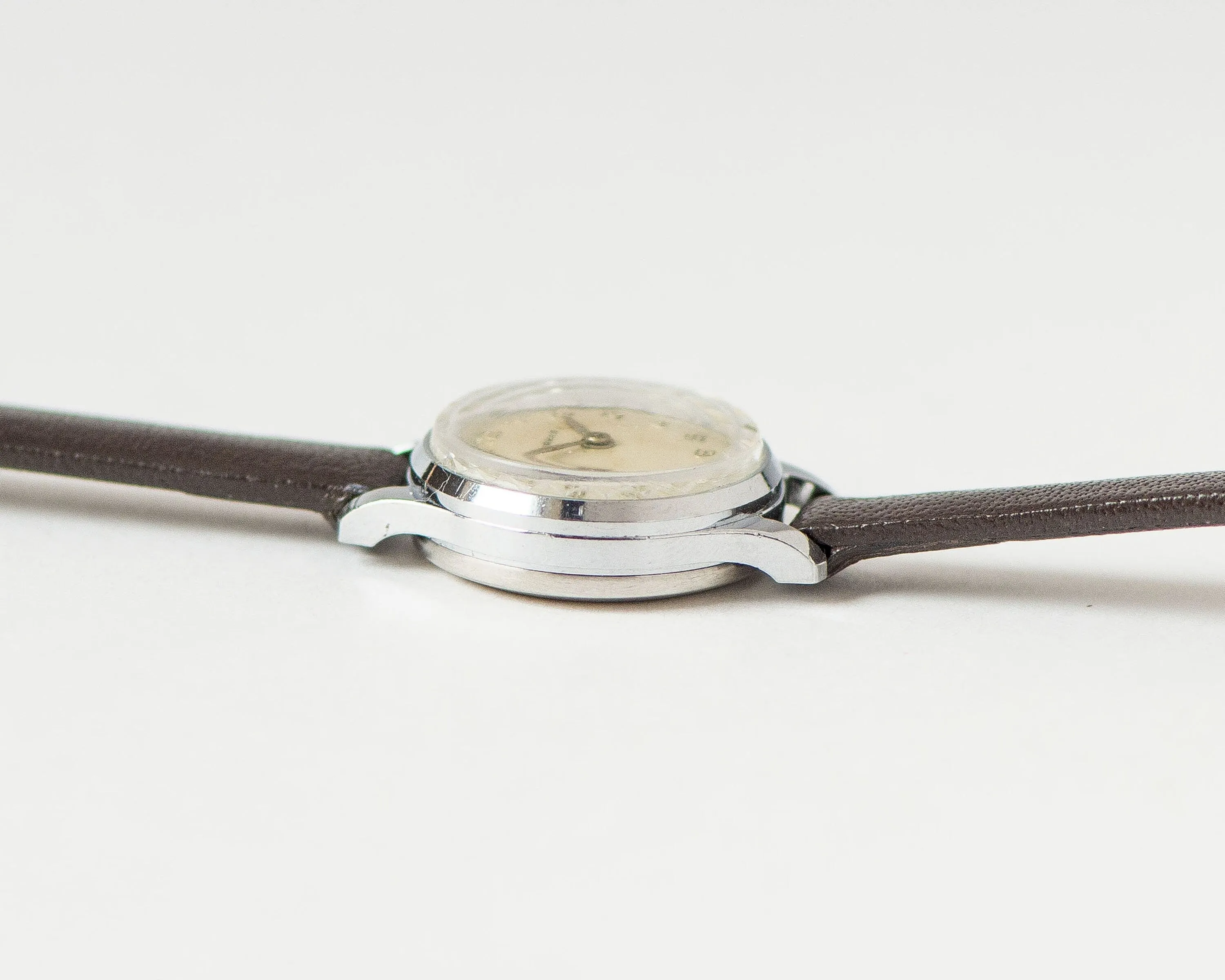 Super small women watch classic Seagull vintage, micro lady watch delicate silver shade, petite jewelry for women, new premium leather strap