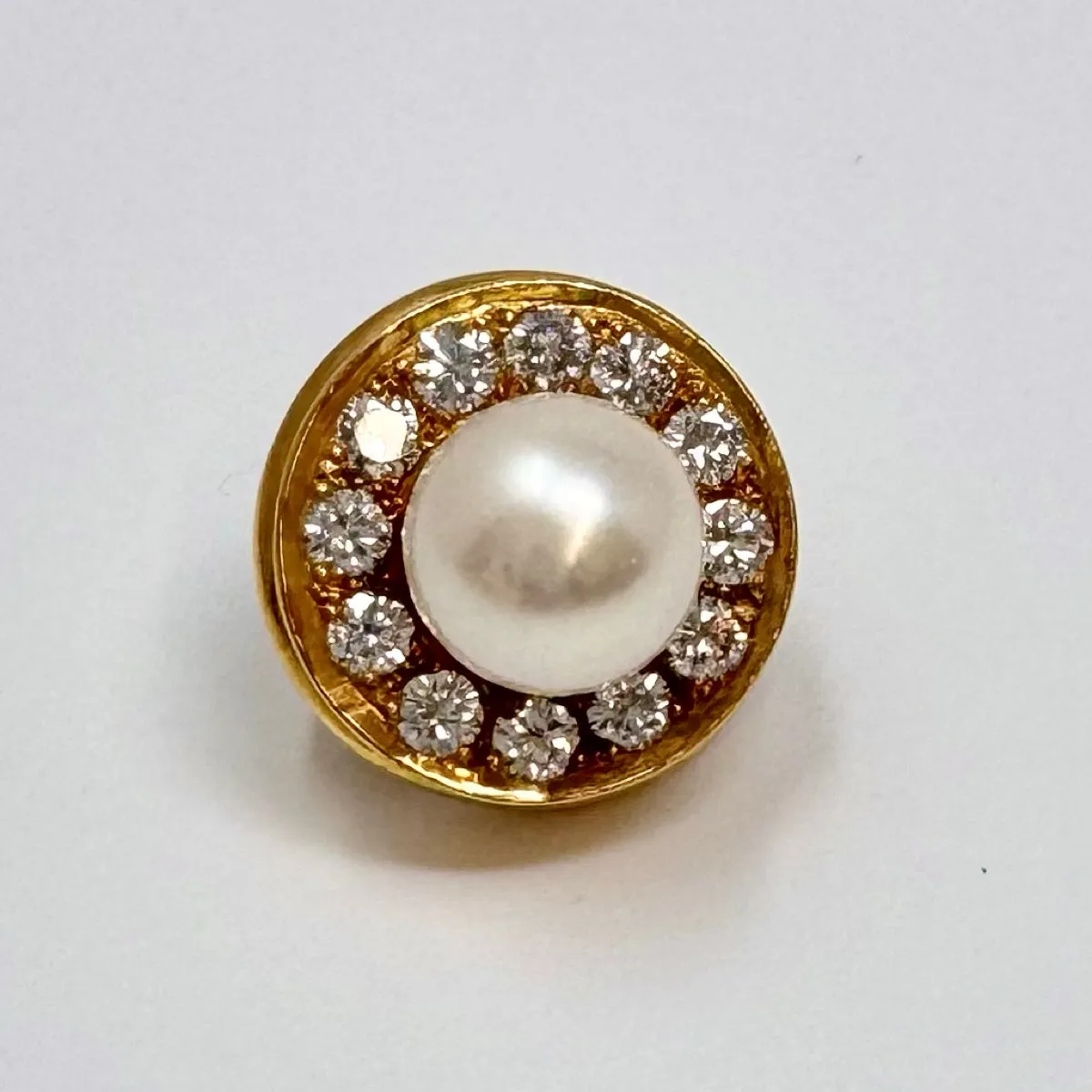 Susan Berman 18K Gold Diamond and Pearl Earrings
