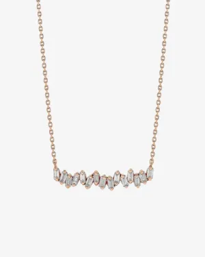 SUZANNE KALAN | Willow Bar Necklace | Baguette-Cut Diamonds