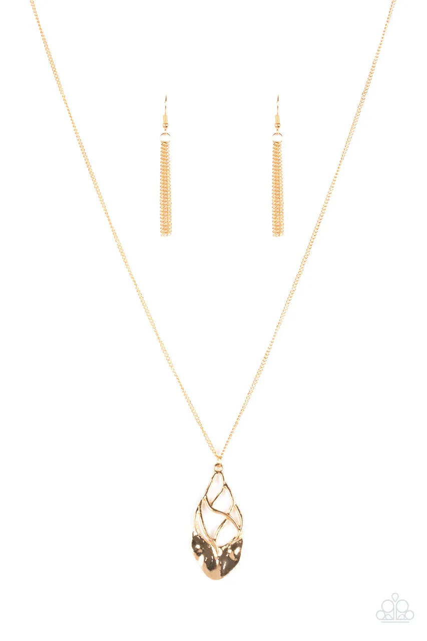 Swank Bank Gold Paparazzi Necklace