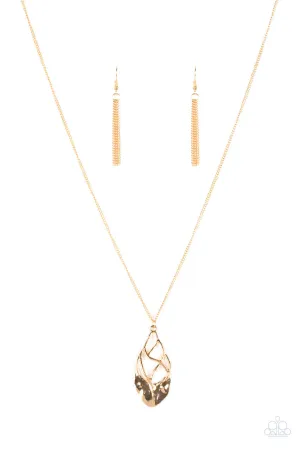 Swank Bank Gold Paparazzi Necklace