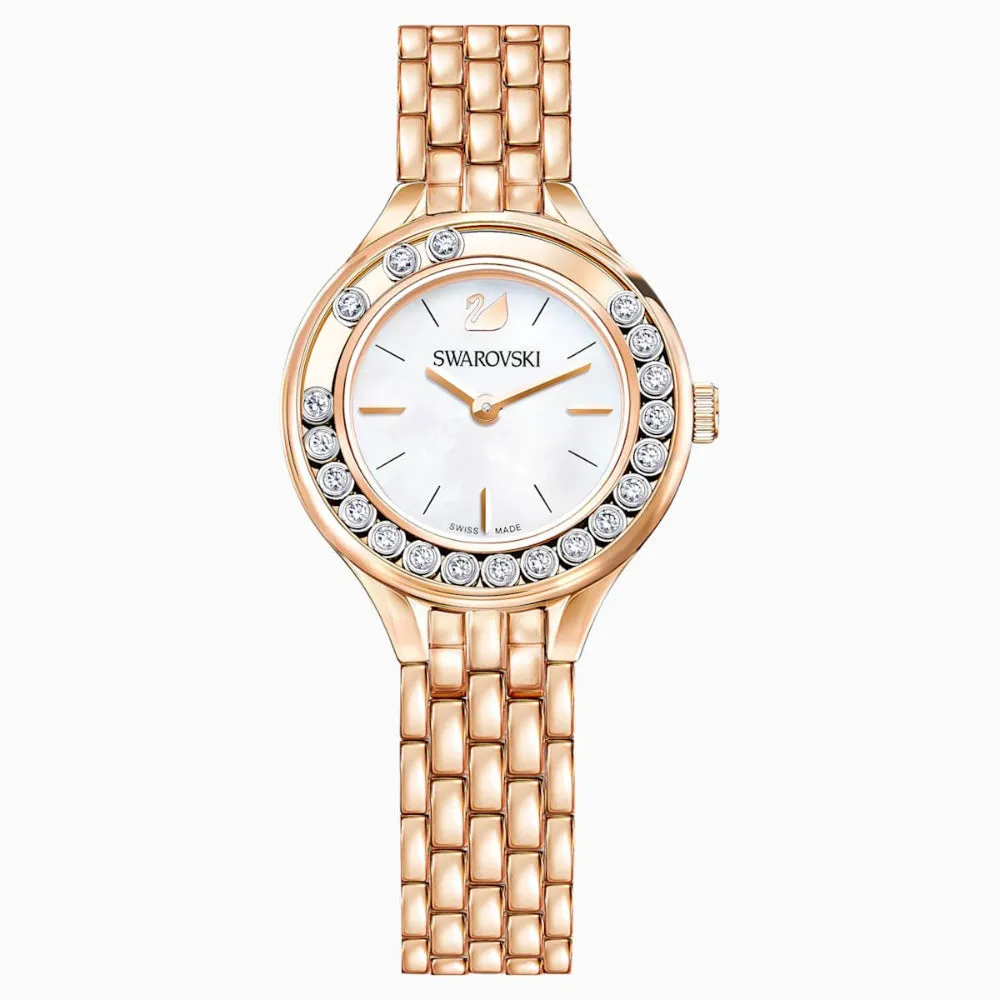 Swarovski Lovely Crystals Watch Metal Bracelet Rose-Gold Tone Pvd