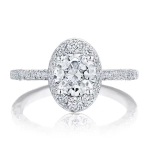 Tacori Inflori Halo Diamond Engagement Ring