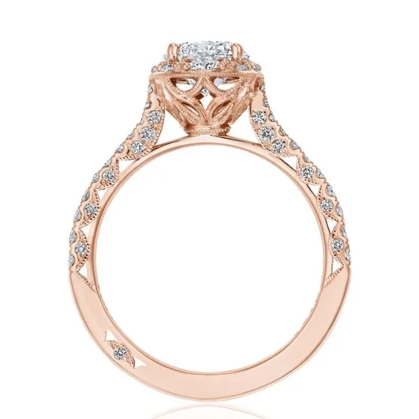 Tacori Inflori Halo Diamond Engagement Ring
