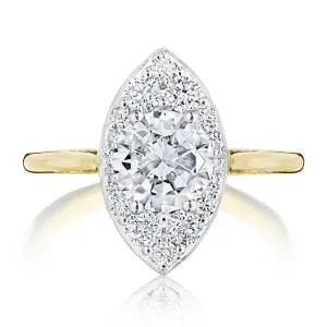 Tacori Inflori Halo Diamond Engagement Ring