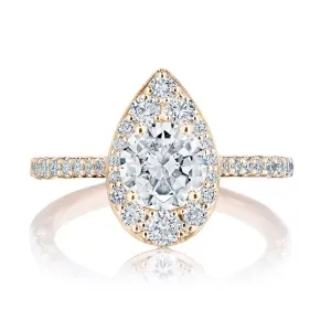 Tacori Inflori Halo Diamond Engagement Ring