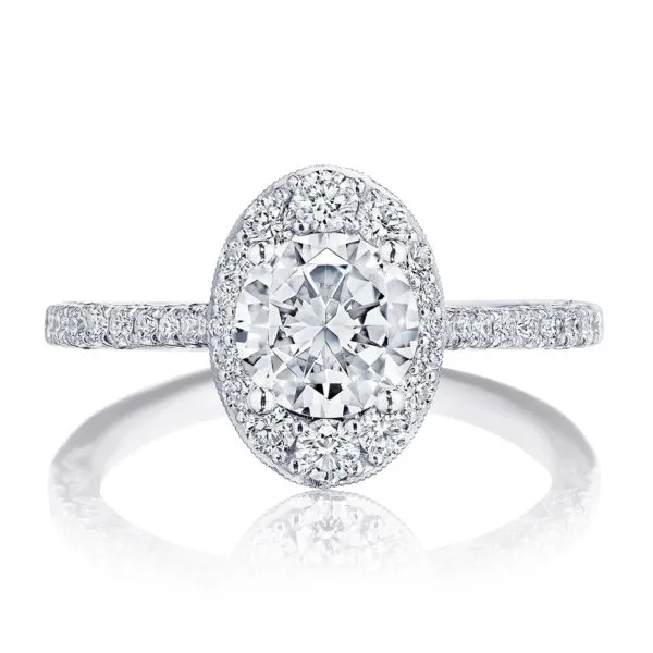 Tacori Inflori Halo Diamond Engagement Ring