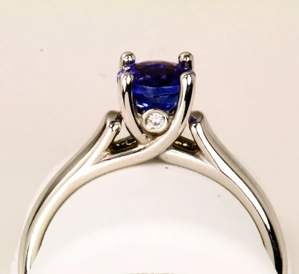 Tanzanite Ring .98 Carat Blue Violet Vivid Color