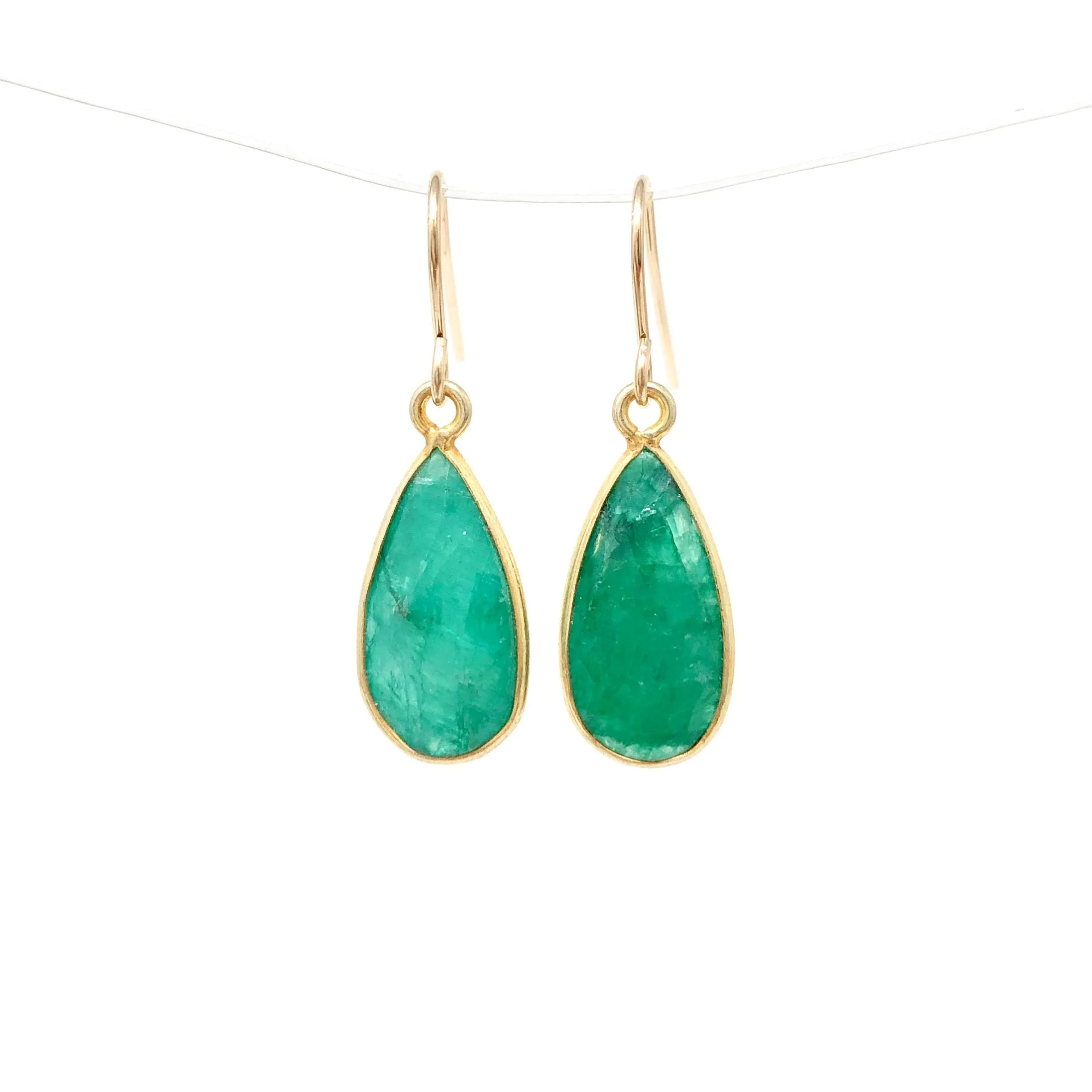 Teardrop Stone Gold Earrings