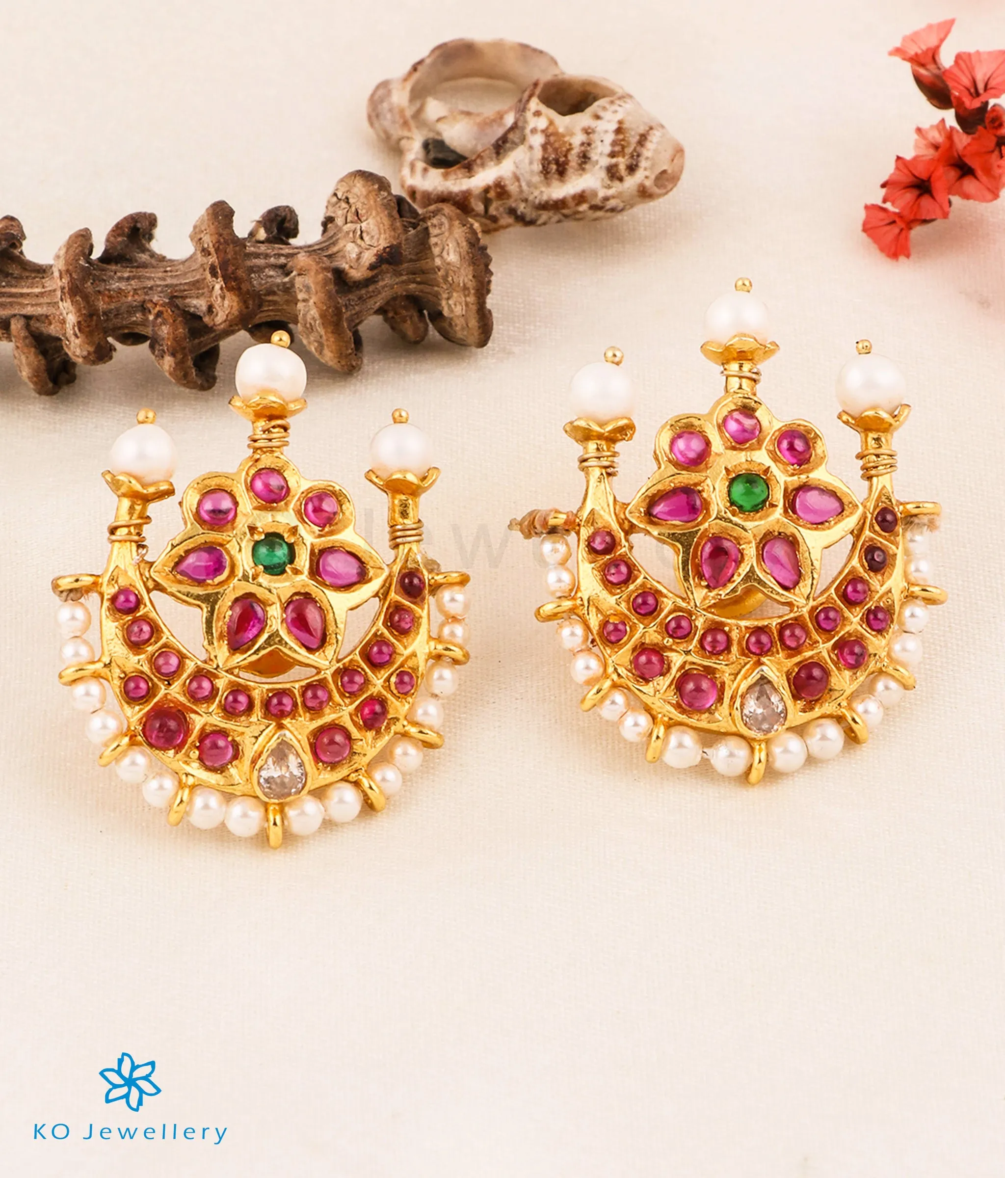 The Chandrodaya Silver Pearl Earrings