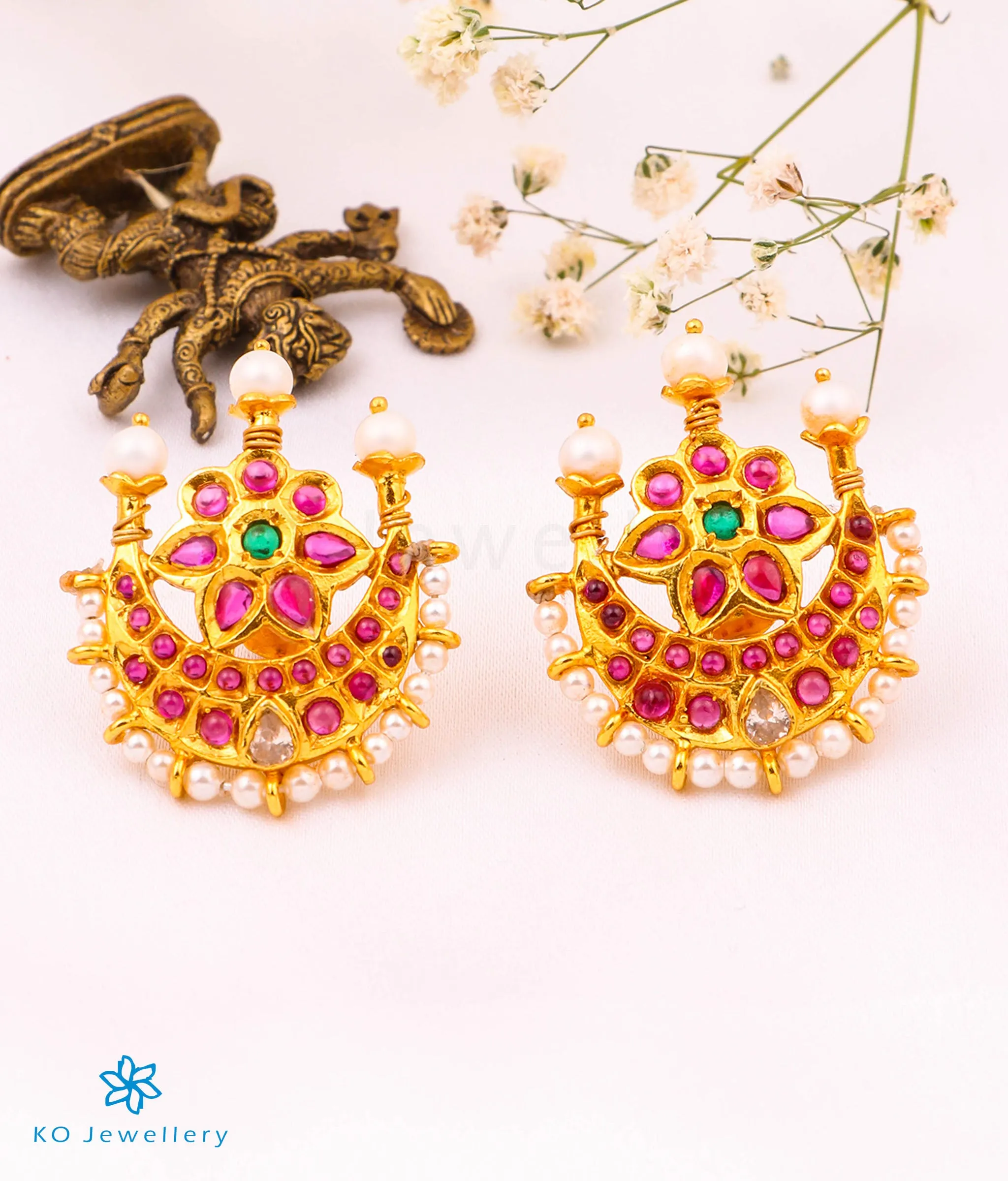 The Chandrodaya Silver Pearl Earrings
