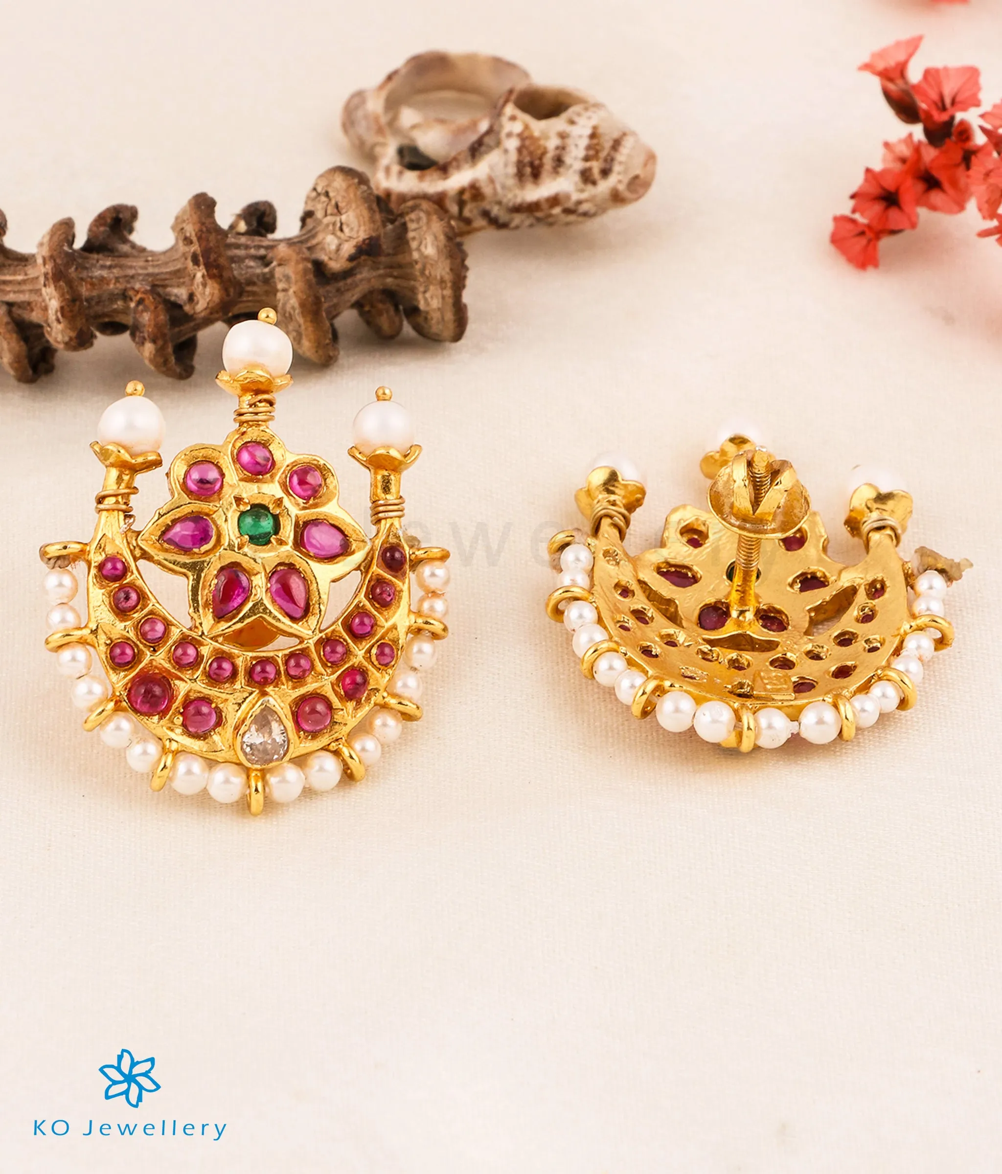 The Chandrodaya Silver Pearl Earrings