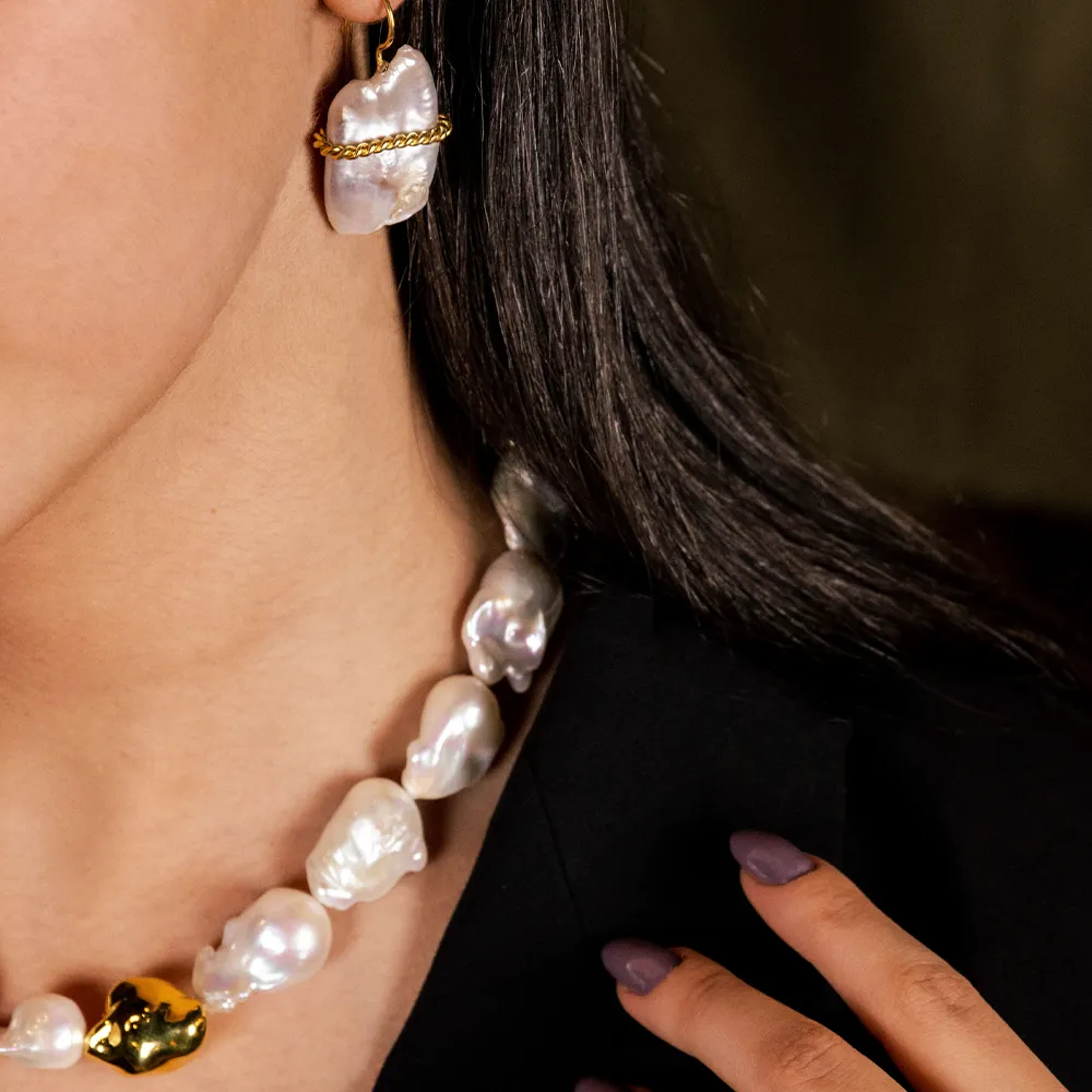 The Diana Baroque Pearl Earrings