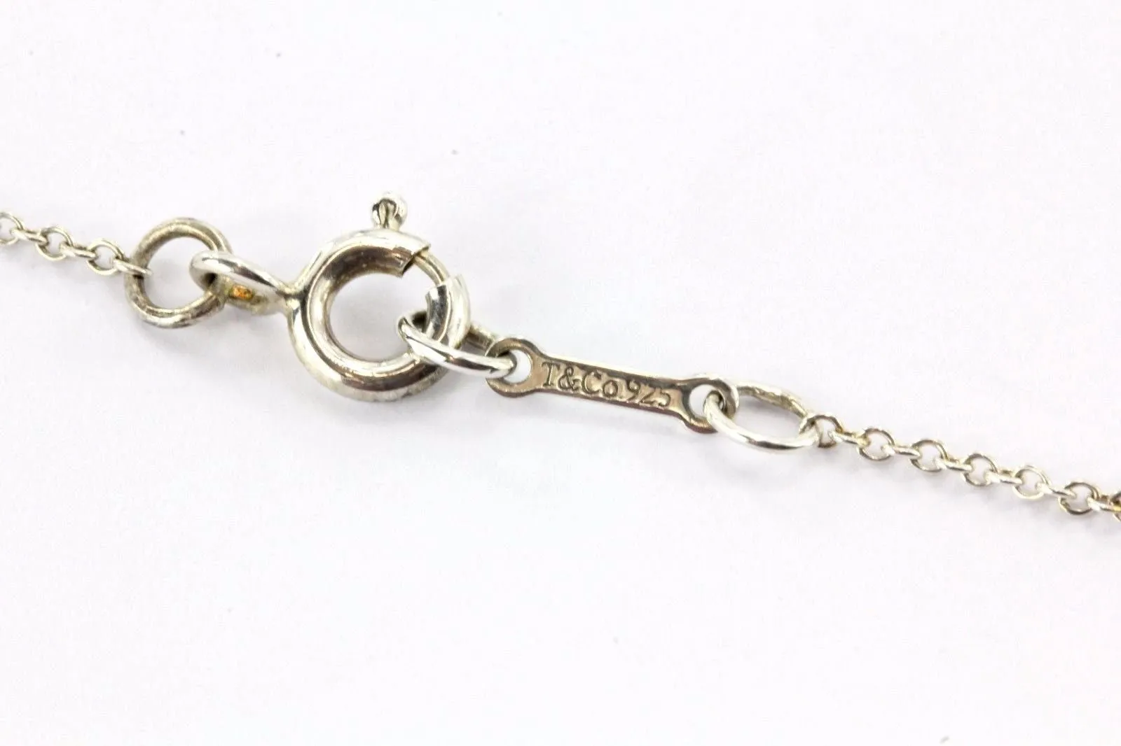 Tiffany & Co Sterling Silver Elsa Peretti Cross Pendant Necklace 20"
