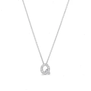 Tiny Treasures Diamond Love Letter "Q" in White Gold