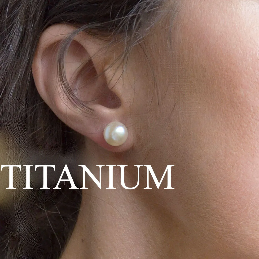 Titanium Swarovski Blush Pearl Earrings
