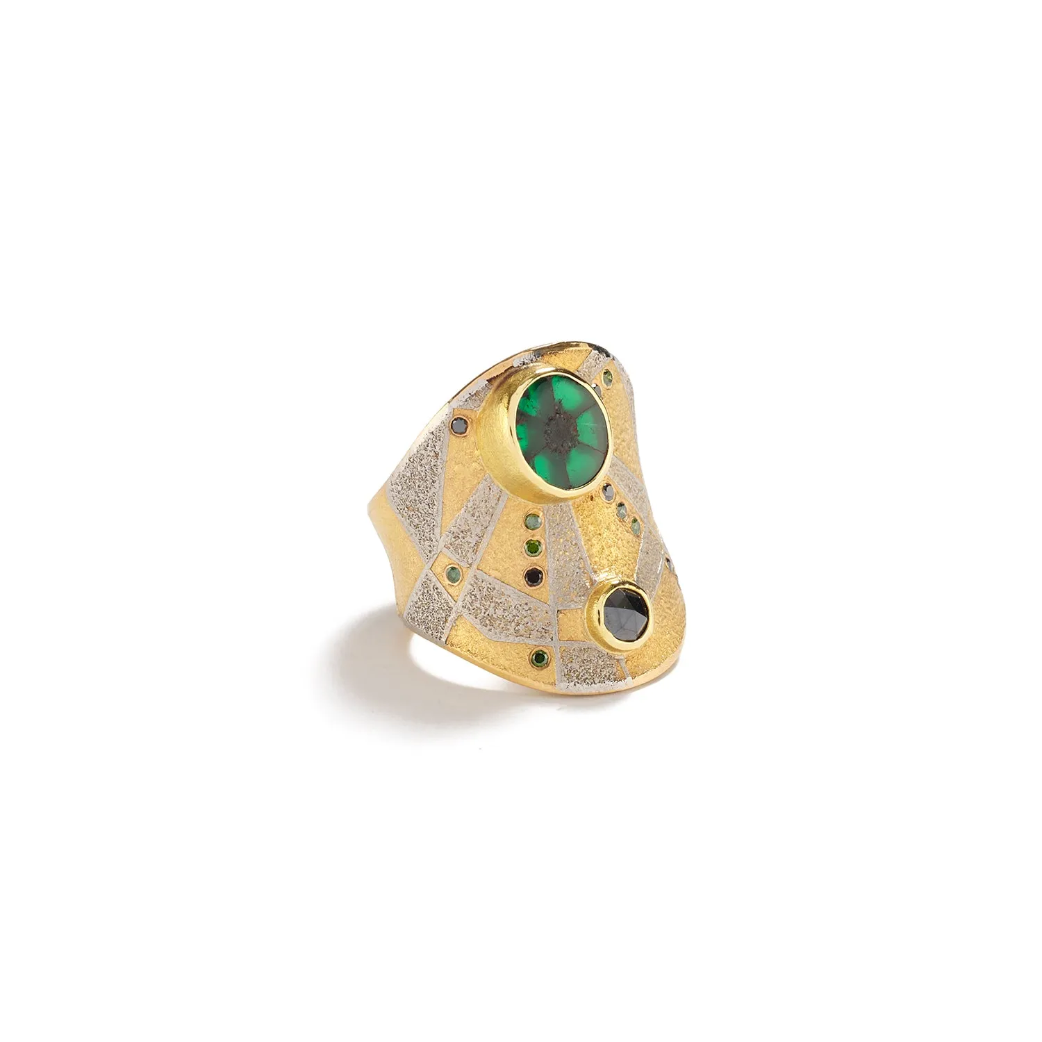Trapiche Emerald Ring