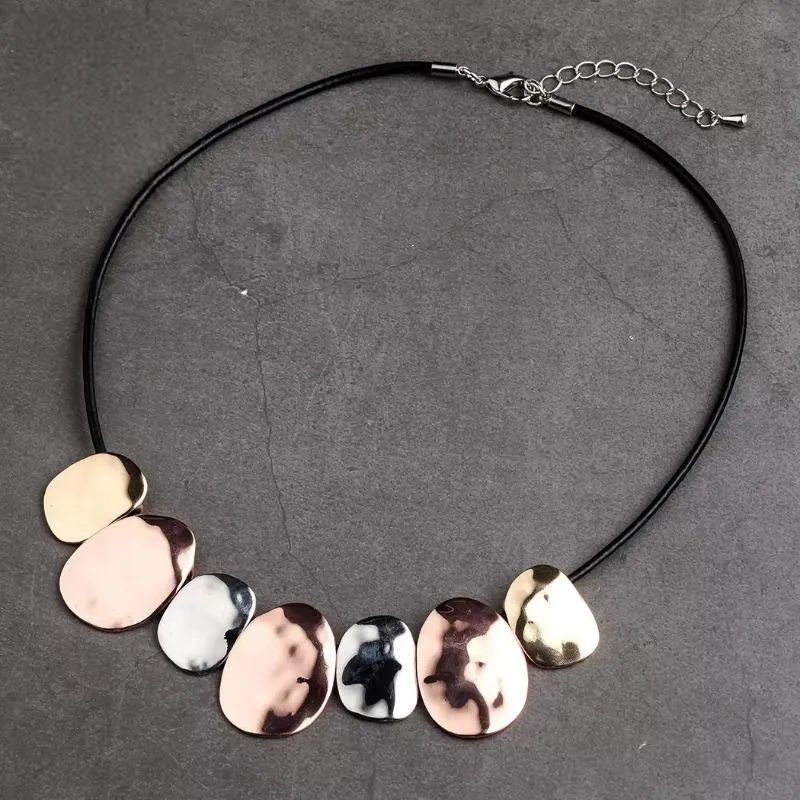 Trendy Chokers Necklaces for Women Jewelry Gold Color Goth Chain necklaces & pendants