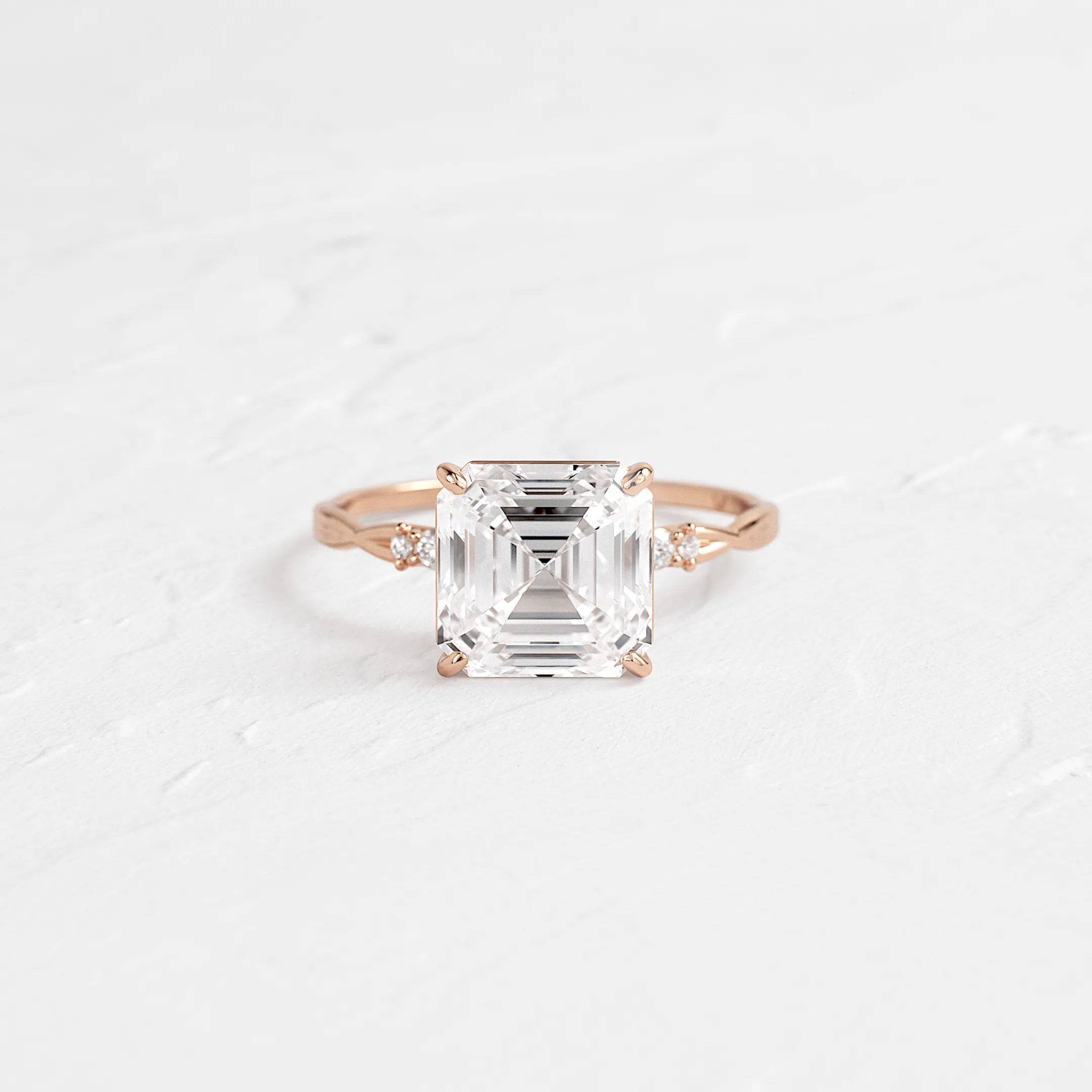 Trestle Ring, Asscher Cut