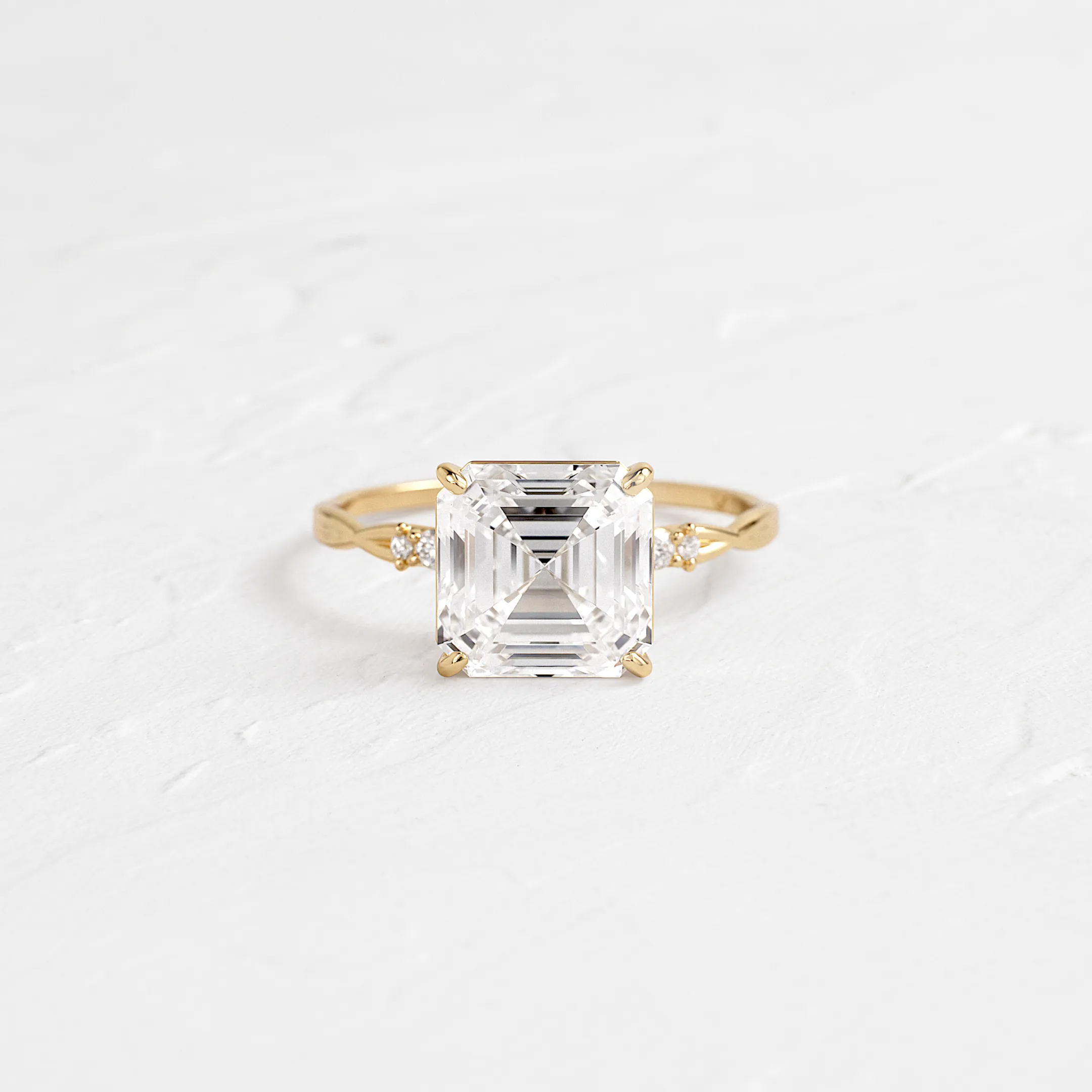 Trestle Ring, Asscher Cut