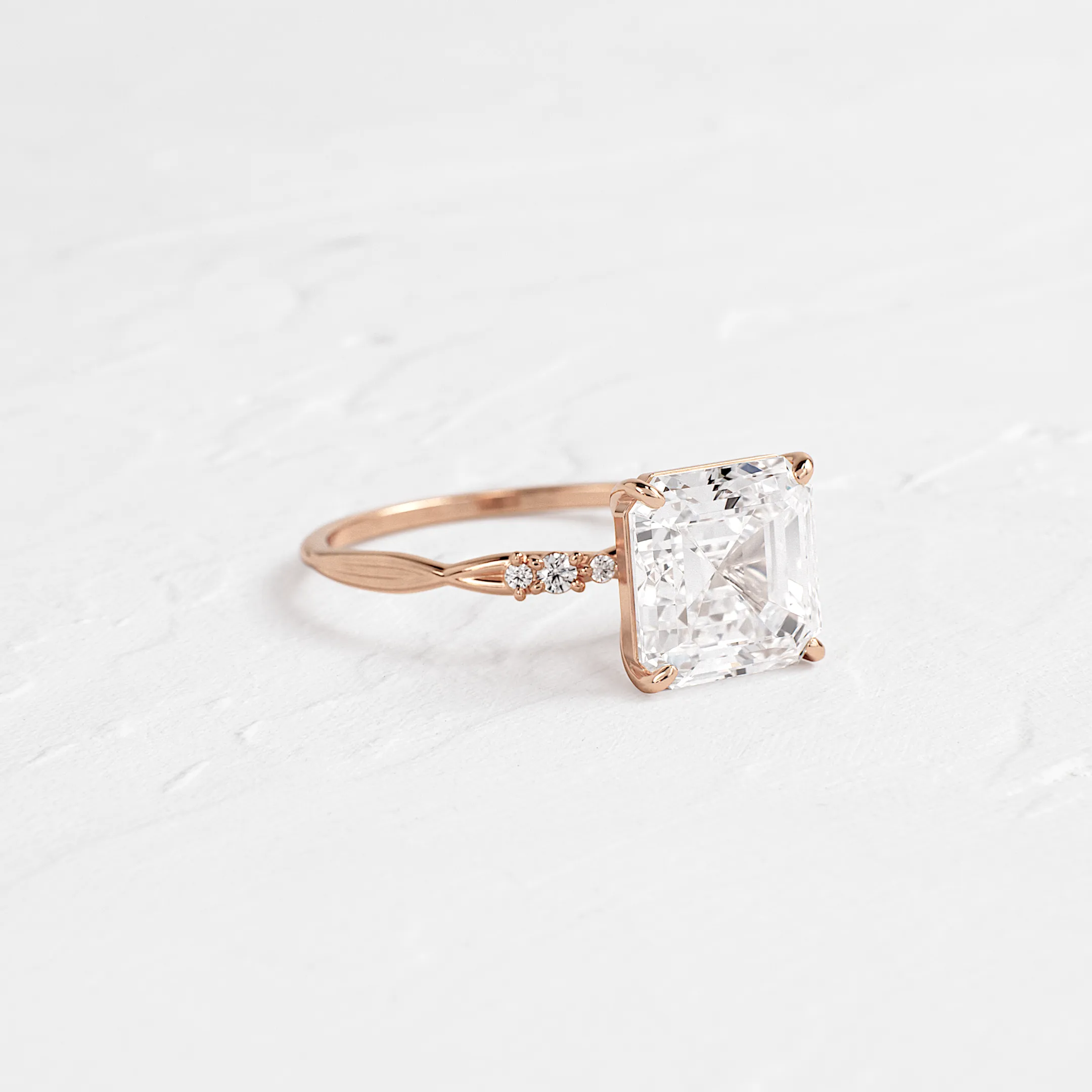 Trestle Ring, Asscher Cut