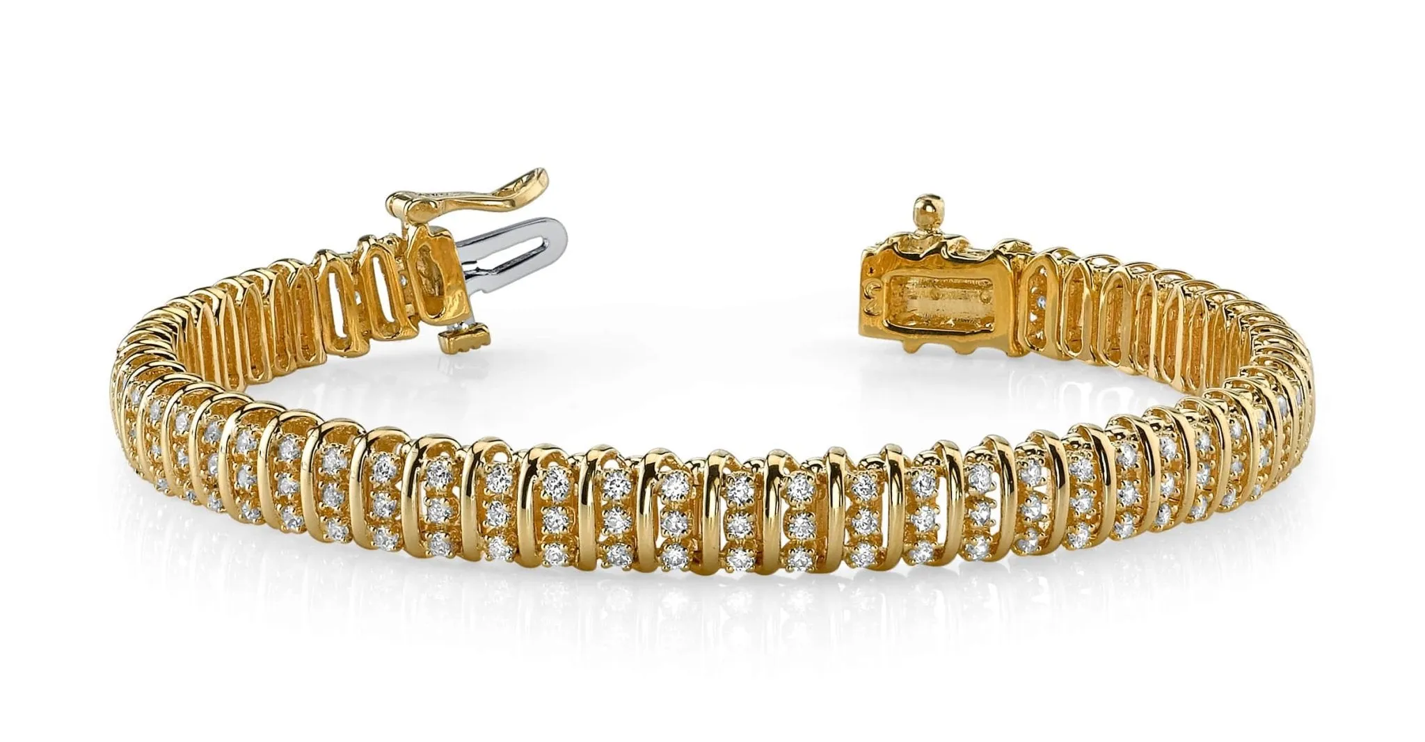 Triple Illusion Diamond Bracelet with 2.97 ct.(finished) 1.5mm